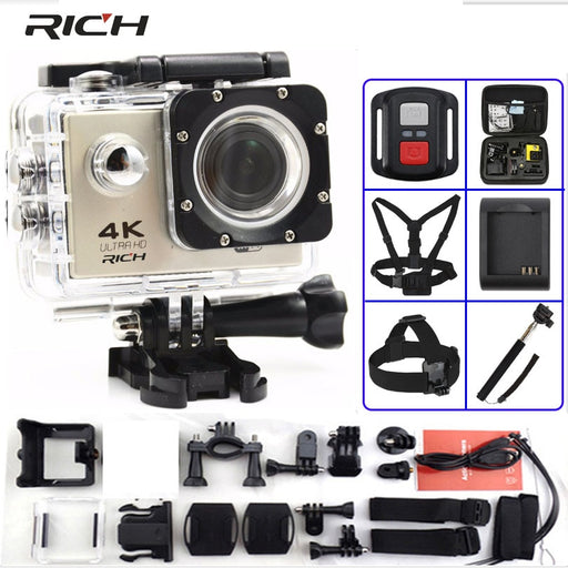 RICH Action camera F60 / F60R Ultra HD 4K / 30fps WiFi 2.0" 170D go Helmet Cam pro underwater waterproof Sport camera