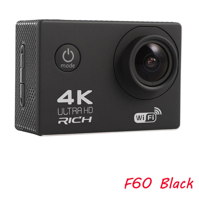 RICH Action camera F60 / F60R Ultra HD 4K / 30fps WiFi 2.0" 170D go Helmet Cam pro underwater waterproof Sport camera