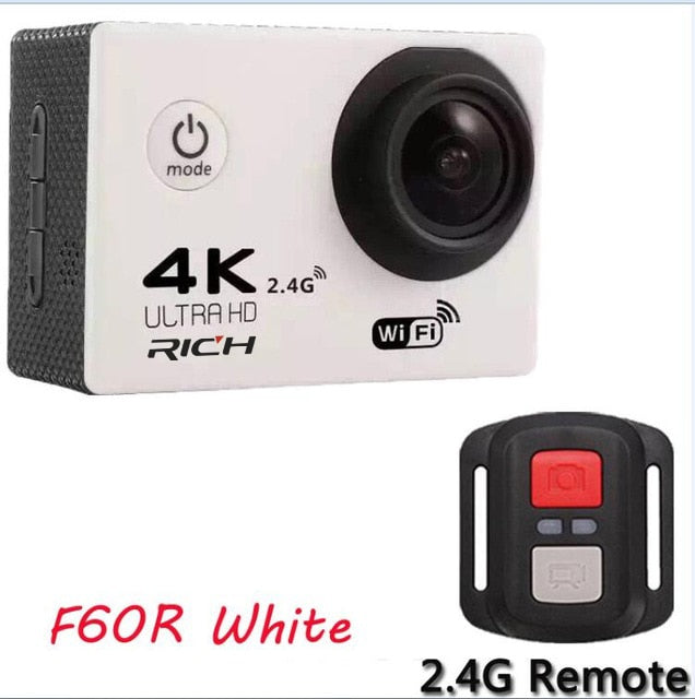 RICH Action camera F60 / F60R Ultra HD 4K / 30fps WiFi 2.0" 170D go Helmet Cam pro underwater waterproof Sport camera