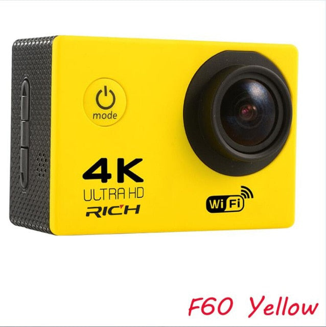 RICH Action camera F60 / F60R Ultra HD 4K / 30fps WiFi 2.0" 170D go Helmet Cam pro underwater waterproof Sport camera