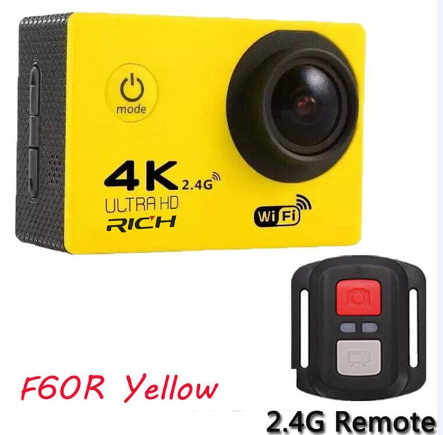 RICH Action camera F60 / F60R Ultra HD 4K / 30fps WiFi 2.0" 170D go Helmet Cam pro underwater waterproof Sport camera