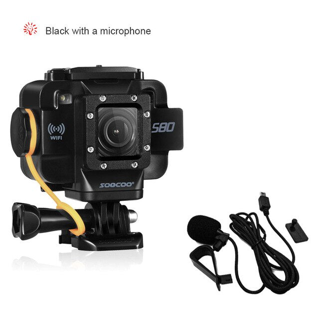 SOOCOO S80 sport camera with 1.5" Screen waterproof to 20m without a housing support external mic starlight go action camera pro