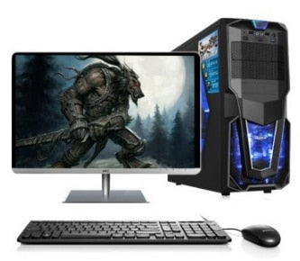 Gaming desktop Intel i3/i5/i7 /2GB/4GB/8gb ram 120Gb/1tb HDD with 18.5 22 24 inch monitor PC computer desktops