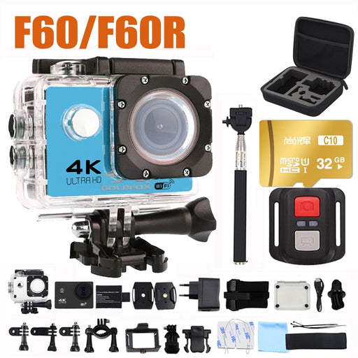 Ultra HD 4K Action Camera wifi Camcorders 16MP 170 go cam 4 K deportiva 2 inch f60 Waterproof Sport Camera pro 1080P 60fps cam