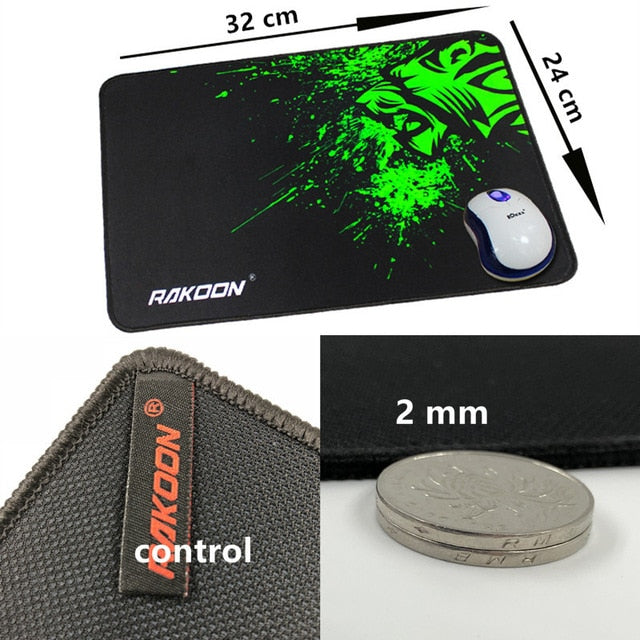 Green Print Large Gaming Mouse Pad Anti-slip Natural Rubber Mouse Mat Keyboard Pad Desk Mat For Laptop Computer Gamer Mousepad