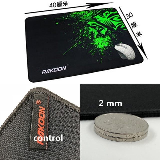Green Print Large Gaming Mouse Pad Anti-slip Natural Rubber Mouse Mat Keyboard Pad Desk Mat For Laptop Computer Gamer Mousepad
