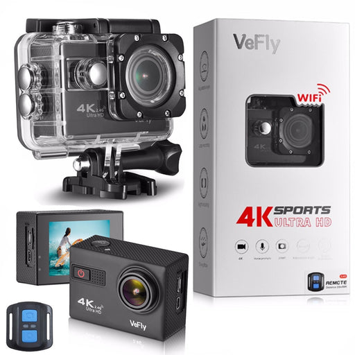 VeFly 4K Ultra HD sport action camera, the waterproof Wi-Fi go pro cam with Anti-Shake electronic GYRO wifi car video kamera