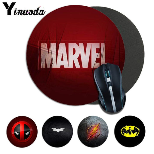 Yinuoda Your Own Mats Marvel Comics logo Mousepads gamer gaming Mouse pads round mousepad Rubber Rectangle Mousemats