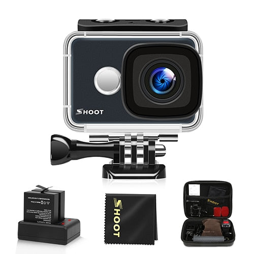 SHOOT T31 Waterproof WiFi 4K Action Camera 1080P/60FPS Ultra HD Cam with 170 Degree Wide Angle Lens for Go Pro Hero 7 5 6 Yi h9