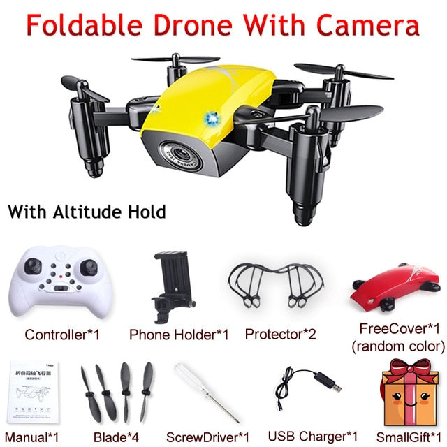 S9 S9W S9HW Foldable RC Mini Drone Pocket Drone Micro Drone RC Helicopter With HD Camera Altitude Hold Wifi FPV FSWB