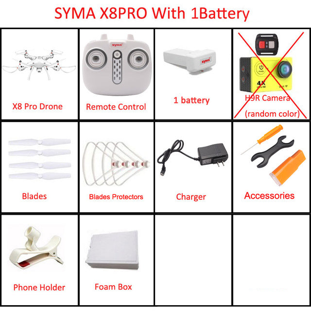 SYMA X8PRO X8 Pro GPS RC Drone with 720P HD Camera or H9R 4K Camera 2.4G Professional FPV Selfie Drones Quadcopter Helicopter