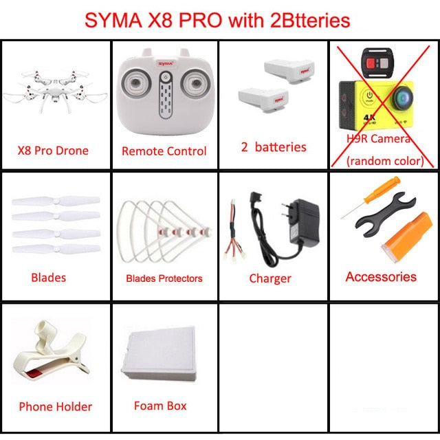 SYMA X8PRO X8 Pro GPS RC Drone with 720P HD Camera or H9R 4K Camera 2.4G Professional FPV Selfie Drones Quadcopter Helicopter