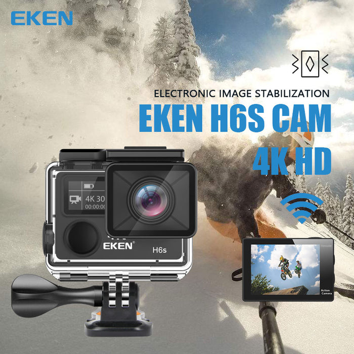 Original EKEN H6S Ultra HD 4k 30fps Action Camera with Ambarella A12 chip inside 30m waterproof EIS go sport camera pro cam dvr