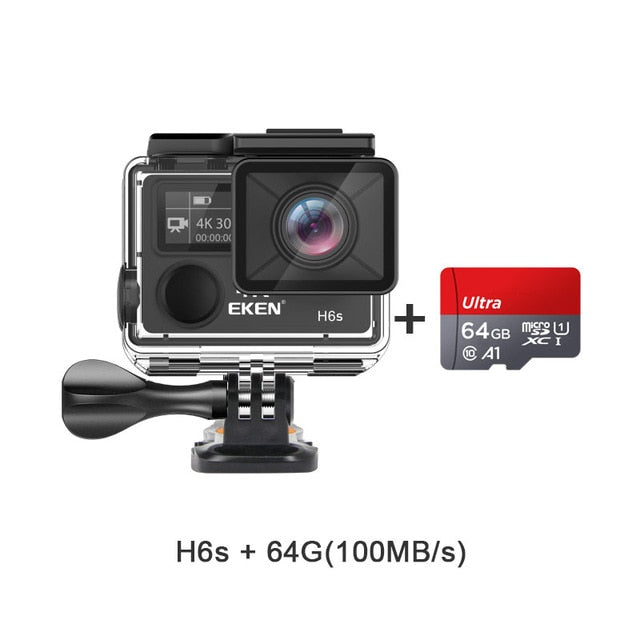Original EKEN H6S Ultra HD 4k 30fps Action Camera with Ambarella A12 chip inside 30m waterproof EIS go sport camera pro cam dvr