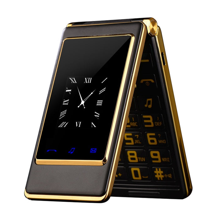MAFAM Slim Flip 3.0 inch Double Screen Senior Mobile Phone Dual Sim MP3 MP4 FM Clamshell Cell Phones for Elder Man