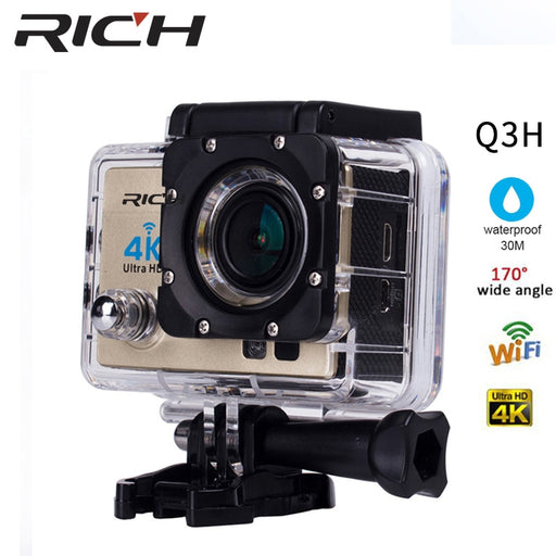 RICH 4K Action Camera WiFi 8000 go SJ 2.0 LCD pro 170D underwater waterproof camera Helmet Cam Sport cameras mini video