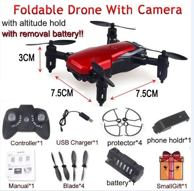 S9 S9W S9HW Foldable RC Mini Drone Pocket Drone Micro Drone RC Helicopter With HD Camera Altitude Hold Wifi FPV FSWB