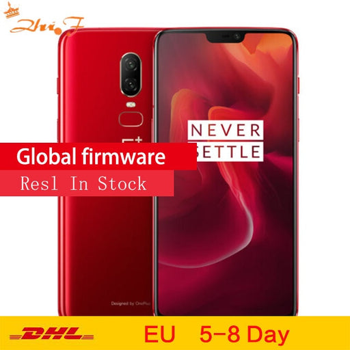 Original OnePlus 6 8GB 256GB  Snapdragon 845 Octa Core AI Dual Camera 20MP+16MP Face Unlock Android 8 Smartphone Mobile phone