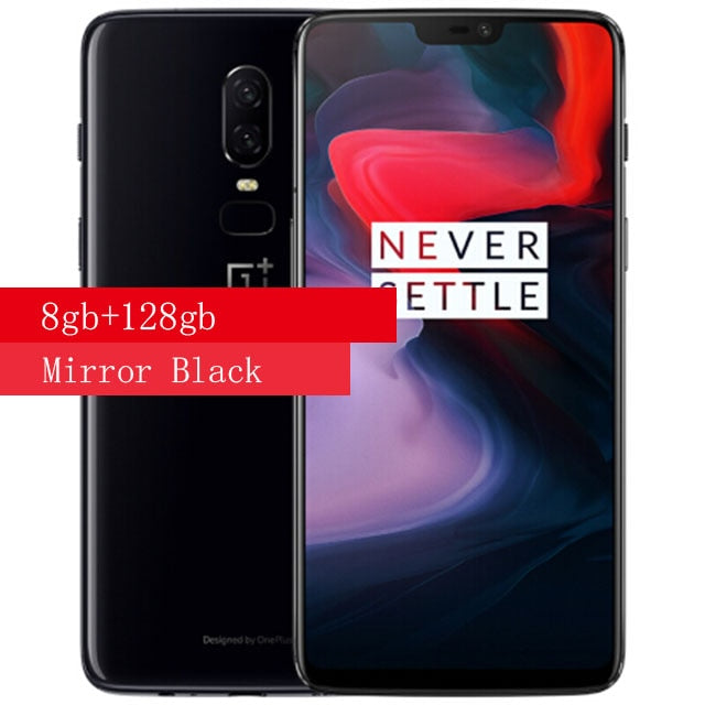 Original OnePlus 6 8GB 256GB  Snapdragon 845 Octa Core AI Dual Camera 20MP+16MP Face Unlock Android 8 Smartphone Mobile phone