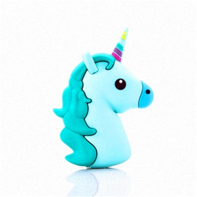Portable Battery Charger 8000 mah Funny Cute Emoji Unicorn Power Bank 18650 Charge Cartoon Powerbank Mini External Battery Bank