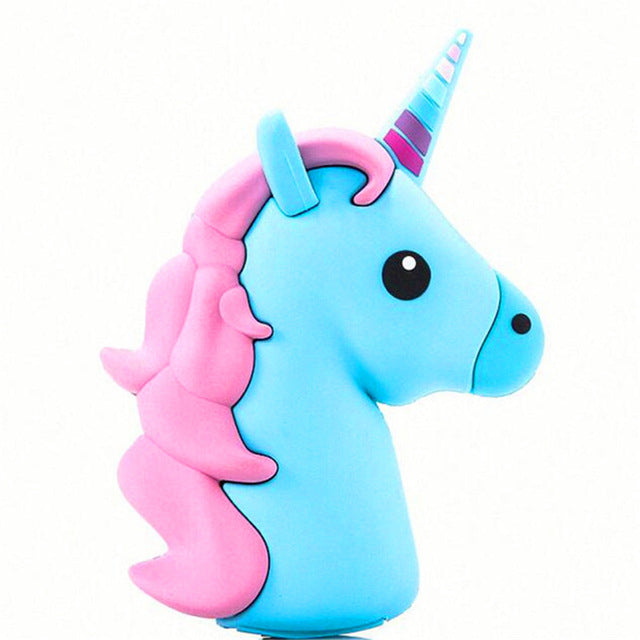 Portable Battery Charger 8000 mah Funny Cute Emoji Unicorn Power Bank 18650 Charge Cartoon Powerbank Mini External Battery Bank