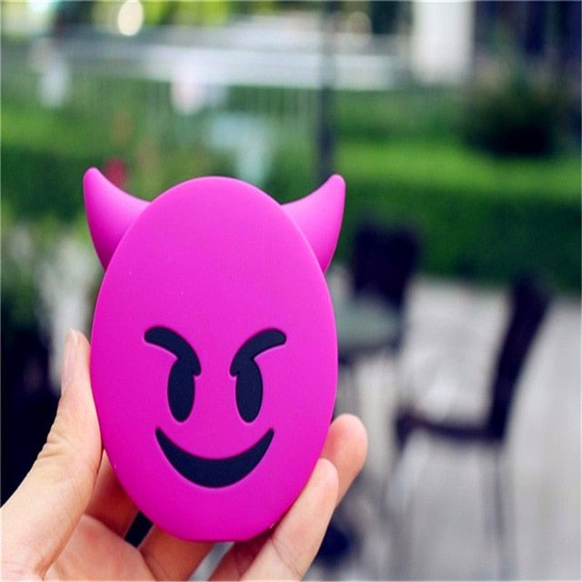 Portable Battery Charger 8000 mah Funny Cute Emoji Unicorn Power Bank 18650 Charge Cartoon Powerbank Mini External Battery Bank