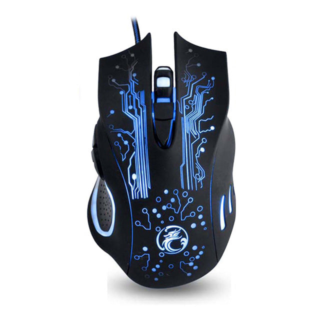 Hunterspider V1 Gaming Headset Stereo Bass Heaphone With Mic LED Light for PS4 Xbox One PC+5000DPI 7 Buttons Pro Gaming Mouse