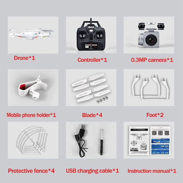 Original SH5 HD drone wide-angle HD 1080p Quadcopter aircraft one-touch landing / takeoff WIFI transmission Rc helicopter