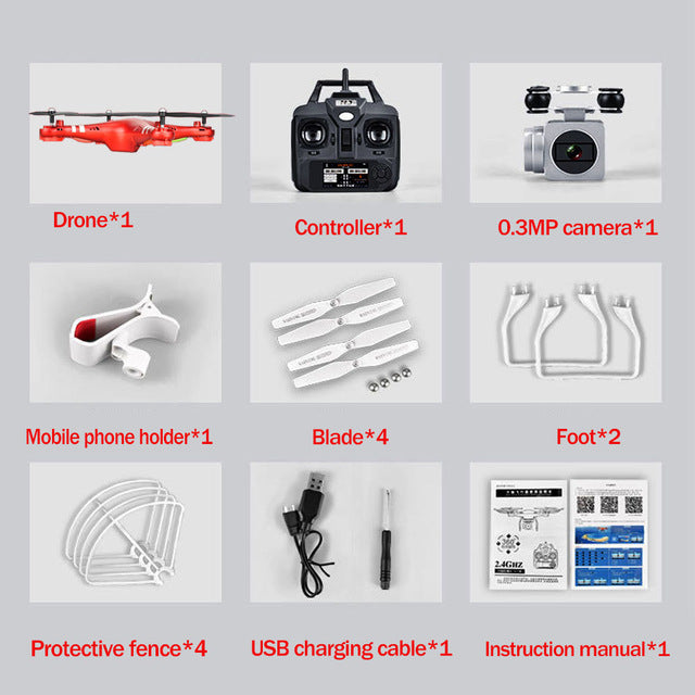 Original SH5 HD drone wide-angle HD 1080p Quadcopter aircraft one-touch landing / takeoff WIFI transmission Rc helicopter