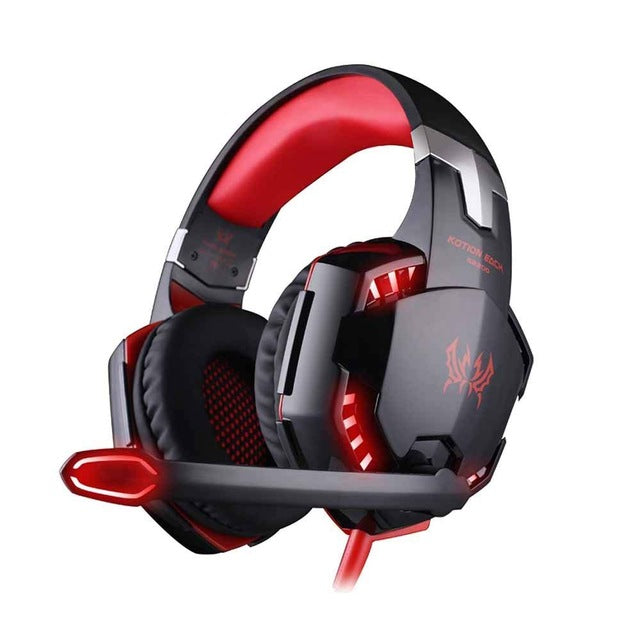 KOTION EACH G2200 USB 7.1 Virtual Surround Sound Vibration Gaming Headphone Computer Headset Earphone Headband LED for PS4 PC