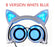 Glowing Light Cat Ear Headphones Stereo Cat Earphones 3.5mm Wired Gaming Headset for PC Gamer Mobile Phone SP4 New XBOX Tablet