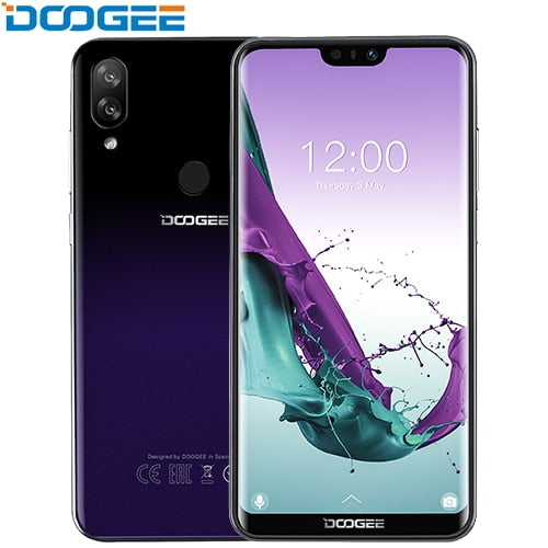 New DOOGEE N10 mobile Phone 16.0MP Front Camera 3360mAh Android 8.1 4GLTE Octa-Core 3GB RAM 32GB ROM 5.84inch FHD+ 19:9 Display