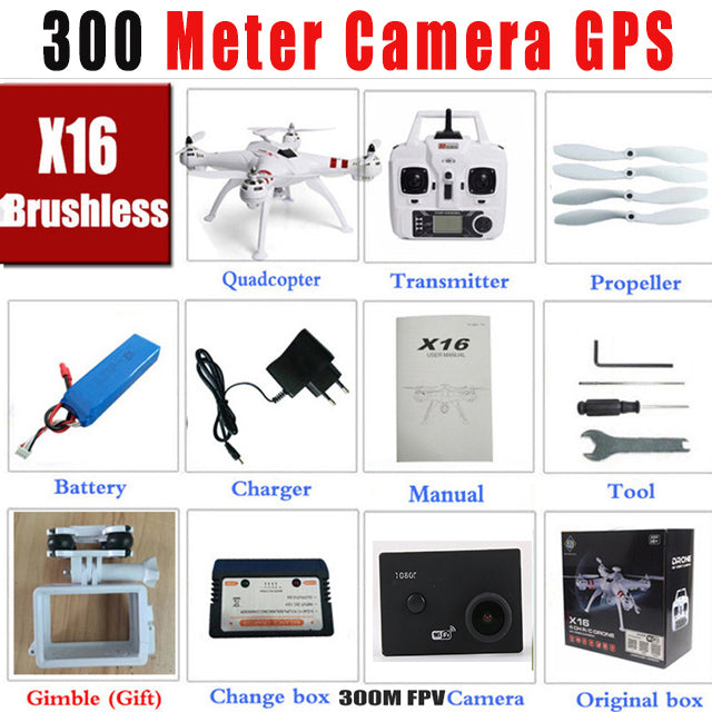 SMRC X16 profissional Quadrocopter Gps Drones with Camera HD 4K  RC Plane Quadcopter race helicopter follow me x PRO  Dron MI