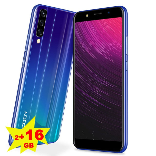 XGODY P20 Pro 18:9 Full Screen 3G Unlock 6 Inch Smartphone Android 8.1 Quad Core 2GB+16GB Mobile Phone 5MP 2500mAh