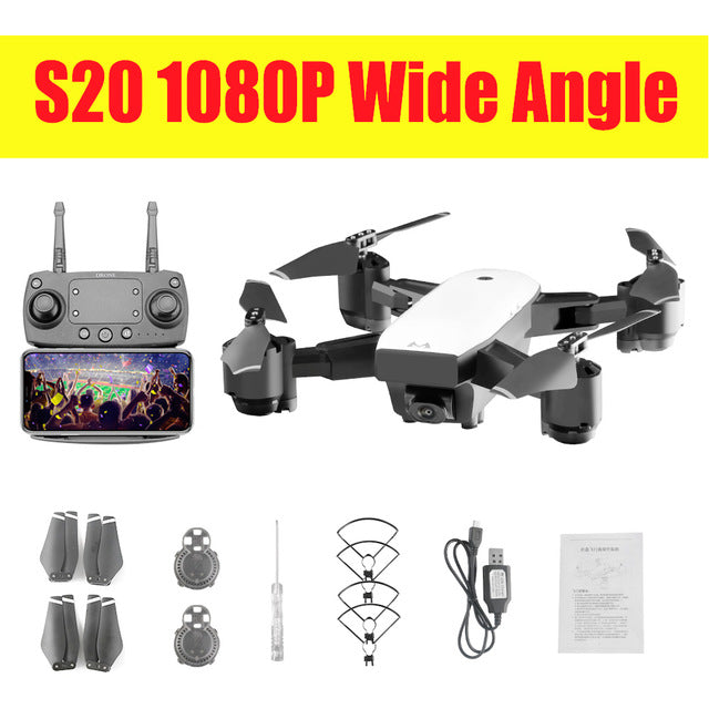 SMRC S20 Drone With HD 1080P 4K Camera Quadrocopter Hovering FPV Quadcopters 5MP Folding RC Helicopter Storage bag toy for boy