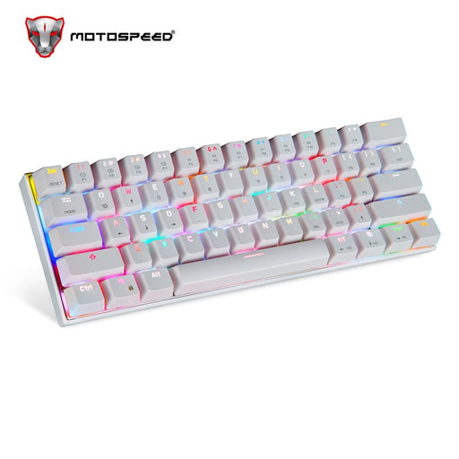 MOTOSPEED CK62 Keyboard Wired/Bluetooth Keyboard Dual Mode Mechanical Keyboard 61 Keys RGB LED Backlight Gaming Keyboard