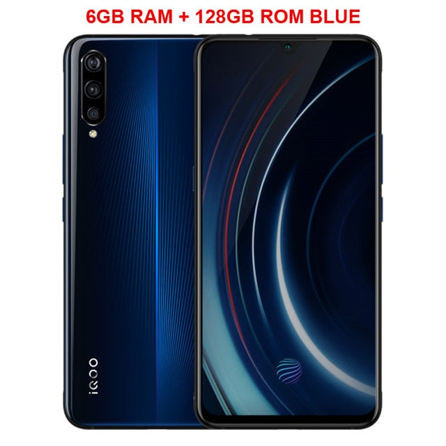 Original Vivo iQOO Mobile Phone 6.41" AMOLED 6G/8G/12G RAM 128G/256G Snapdragon 855 Octa Core Android 9 4000mAh NFC Smartphone