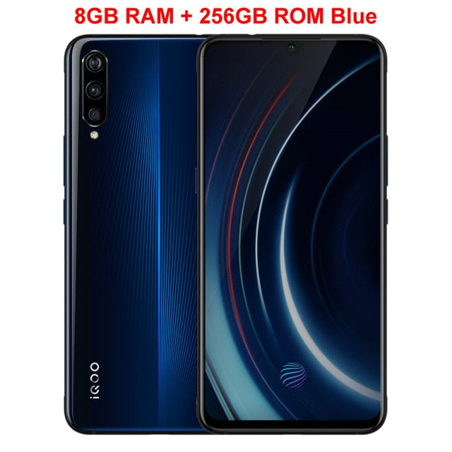 Original Vivo iQOO Mobile Phone 6.41" AMOLED 6G/8G/12G RAM 128G/256G Snapdragon 855 Octa Core Android 9 4000mAh NFC Smartphone