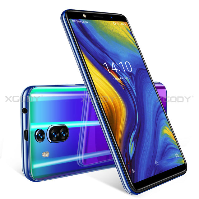 XGODY New 3G Mobile Phone 6 Inch 18:9 Full Screen Dual Sim Smartphone Android 8.1 1GB+8GB 2800mAh 5.0MP Camera Telefone Celular