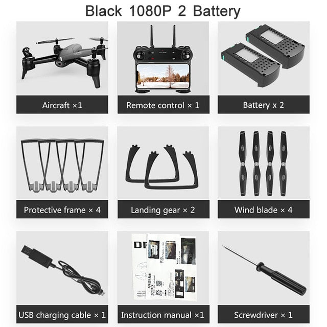 RC Quadcopter Optical Flow 1080P HD Dual Camera Dron Real Time Aerial Video RC Drone RTF Drones Aircraft Toys Kid In Stock Sg106