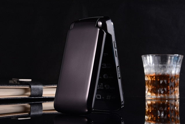 Unlock Dual Display Flip Simple Senior Mobile Phone No Camera SOS Fast Dailing Voice Changer Big Russian Key Torch Super Light