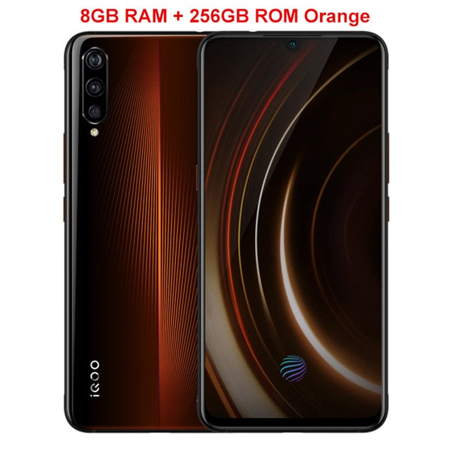 Original Vivo iQOO Mobile Phone 6.41" AMOLED 6G/8G/12G RAM 128G/256G Snapdragon 855 Octa Core Android 9 4000mAh NFC Smartphone