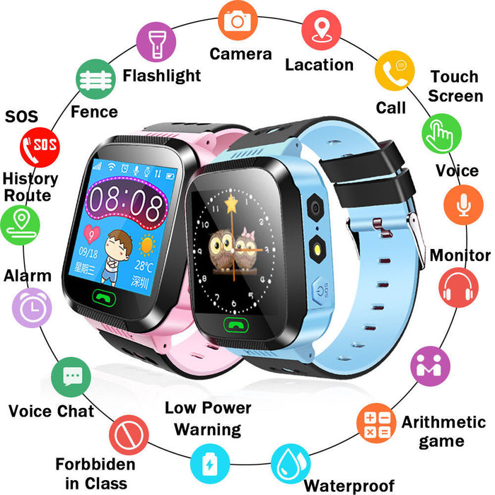 Y21S Anti-lost Child Kid Smart Watch Positioning GPS Watch Wrist Fitness Track Location SOS Call Safe Care