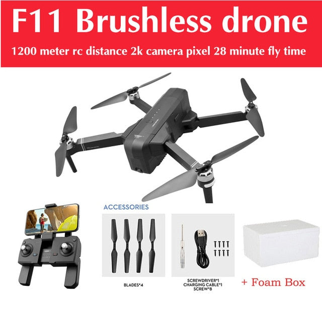 OTPRO Mi Drone WIFI FPV With 4K 30fps 1080P Camera 3-Axis Gimbal GPS RC Racing Drone Quadcopter RTF with Transmitter Z5 F11 DRON