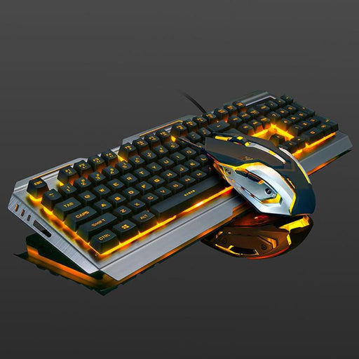 Backlight Gaming Keybord Wired Keyboard And 4000DPI Mouse Set For Gamer With 7color Breathing Light