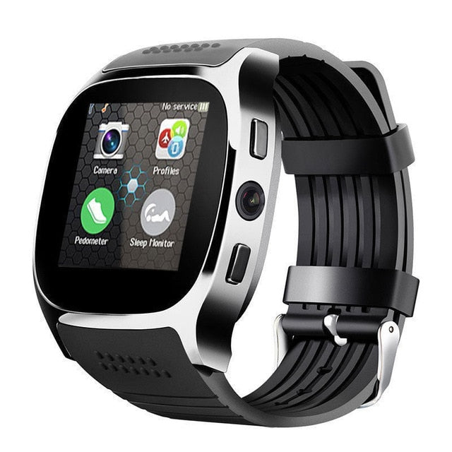Smart Watch with Camera Touch Screen T8 Bluetooth Smart Watch Support SIM and TF card Camera For Android iPhone