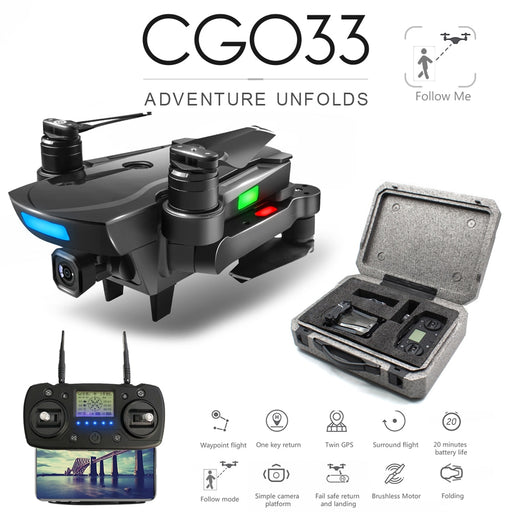 ZWN CG033 Brushless FPV Quadcopter With 1080P HD Wifi Gimbal Camera RC Helicopter Foldable Drone GPS Dron Kids Gift vs SG906 F11