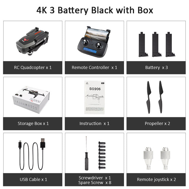 ZLRC Beast SG906 GPS 5G WIFI FPV With Selfie Foldable 4K 1080P Ultra HD Camera RC Drone Quadcopter RTF VS XS812 XS809HW SG106