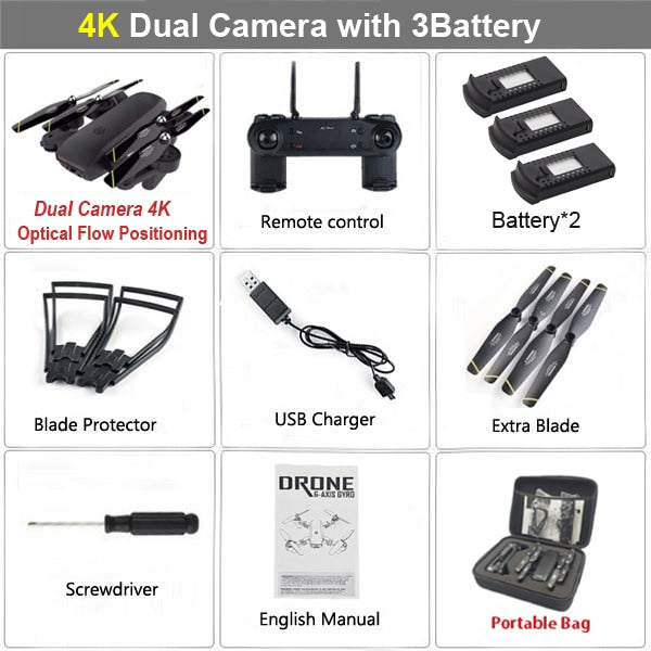 LAUMOX M70 RC Drone with Camera HD  4K/1080p/720p Professional FPV Dron Foldable Quadcopter One Key Return Drones VS SG700 E58