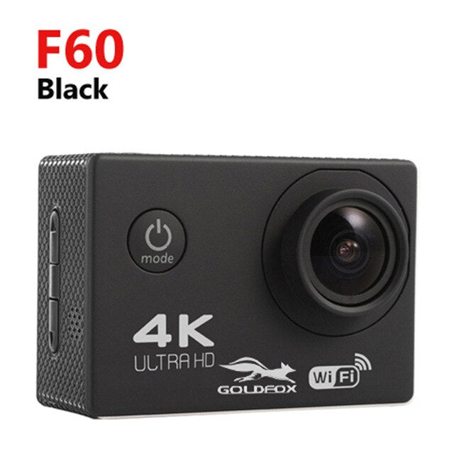 Ultra HD 4K Action Camera WiFi Camcorders 16MP 170 Go Cam Deportiva 2 inch Screen F60 F60R Waterproof Sport Camera pro 1080P cam